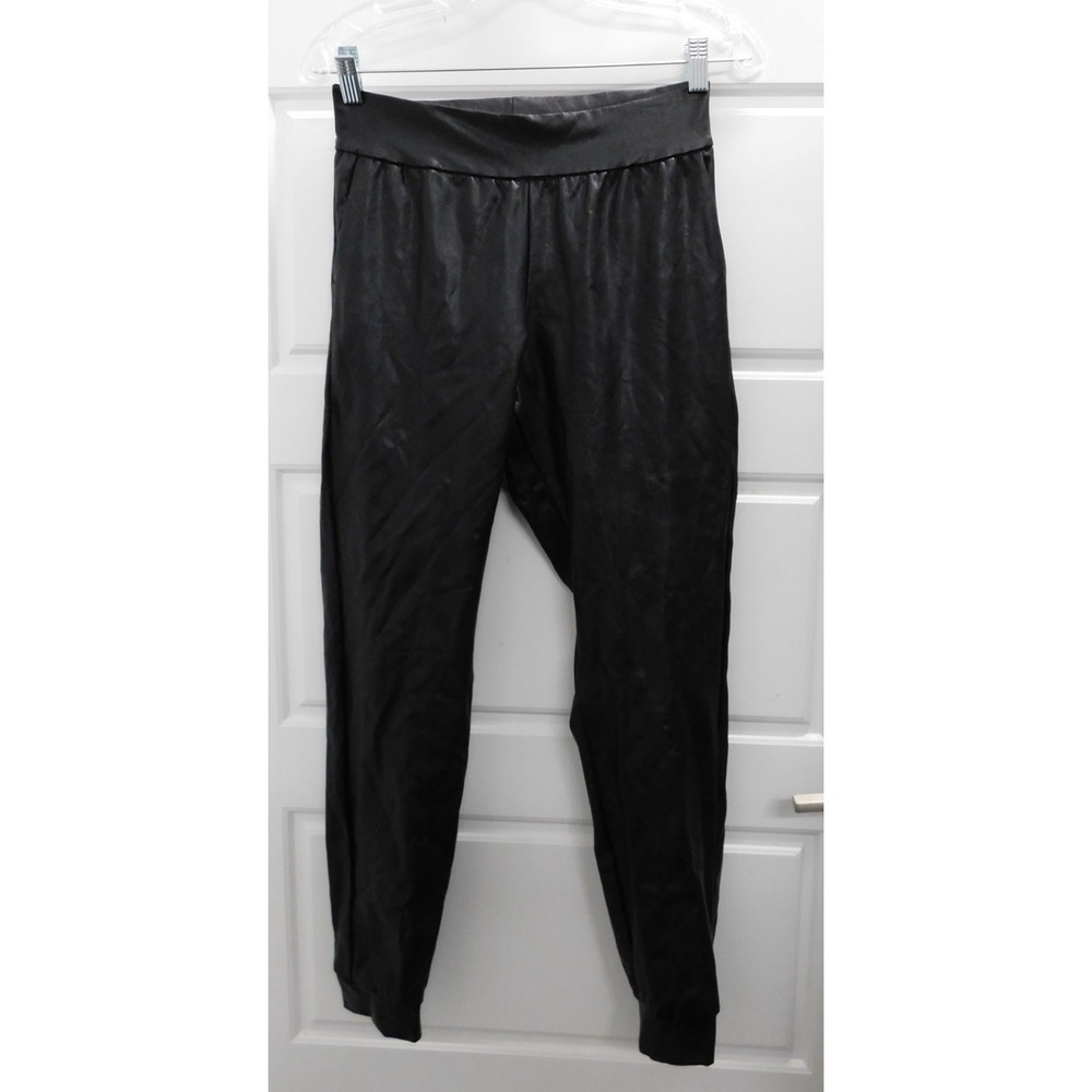Commando Black Faux Leather Pants with Pockets sz S